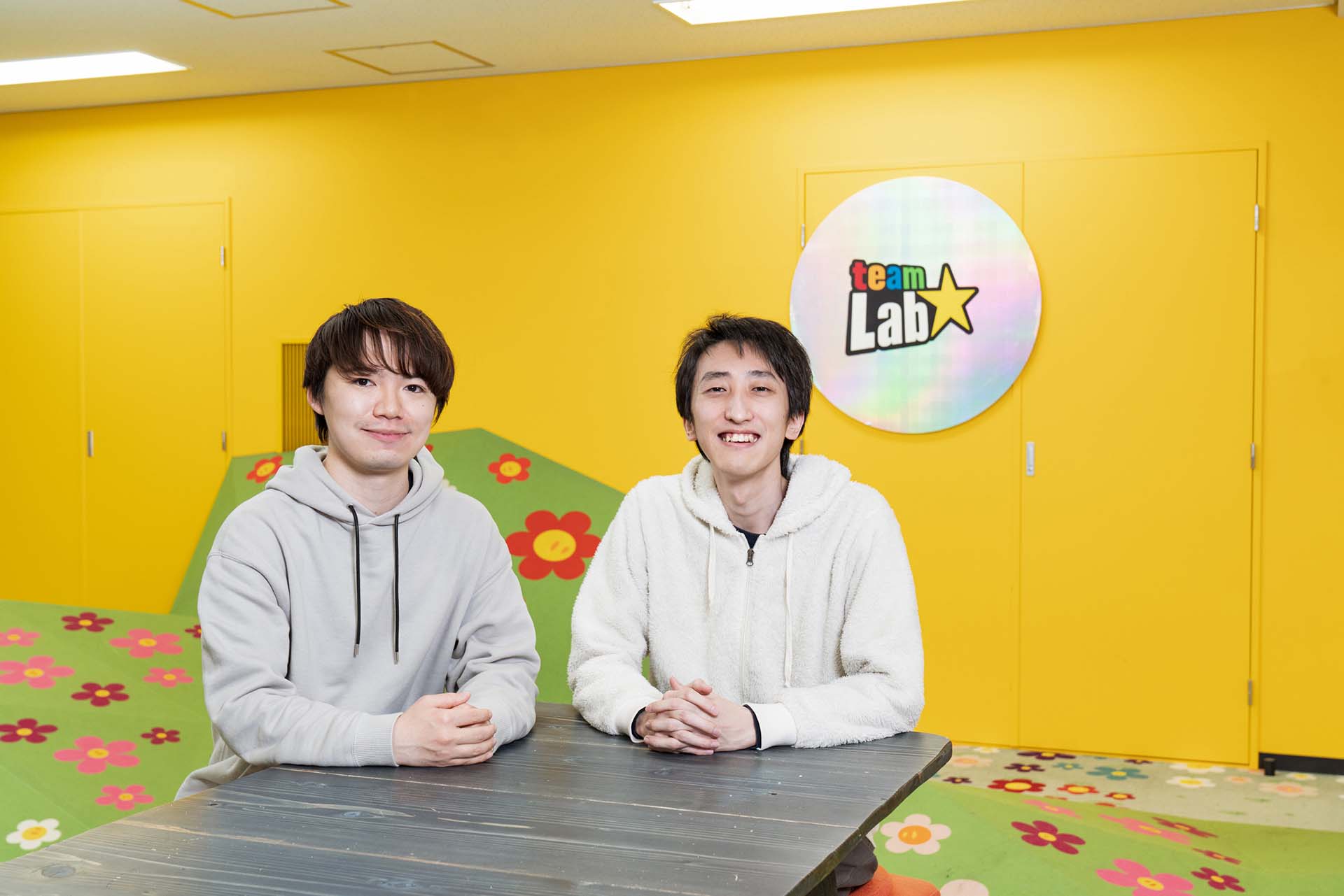チームラボ Package team Leader, Engineer　林 輝大さん（左）、Package team Engineer　池邊 和馬さん（右）